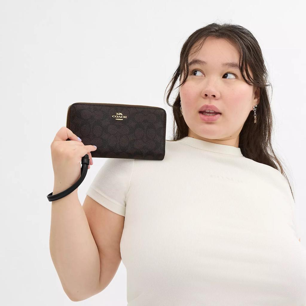 新作★Coach Long Zip Around Wallet In Signature Canvas COACH® Outlet | Long Zip Around Wallet In Signature Canvas