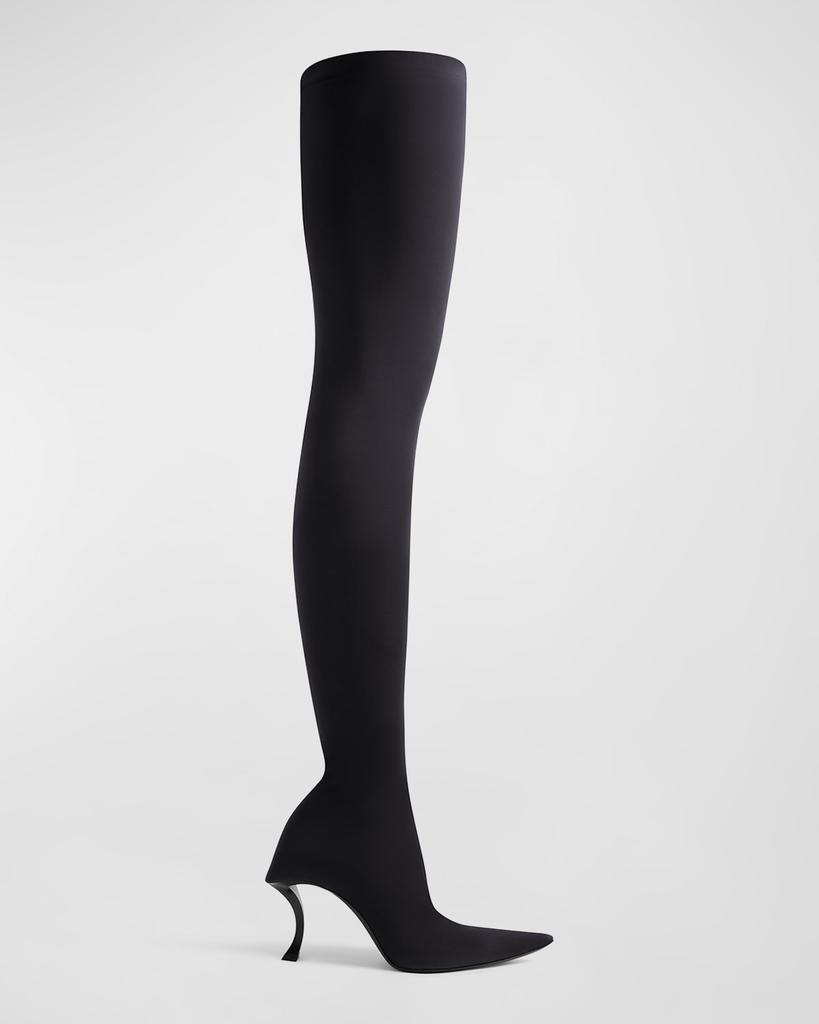 Balenciaga Hourglass 100mm Over-The-Knee Boots