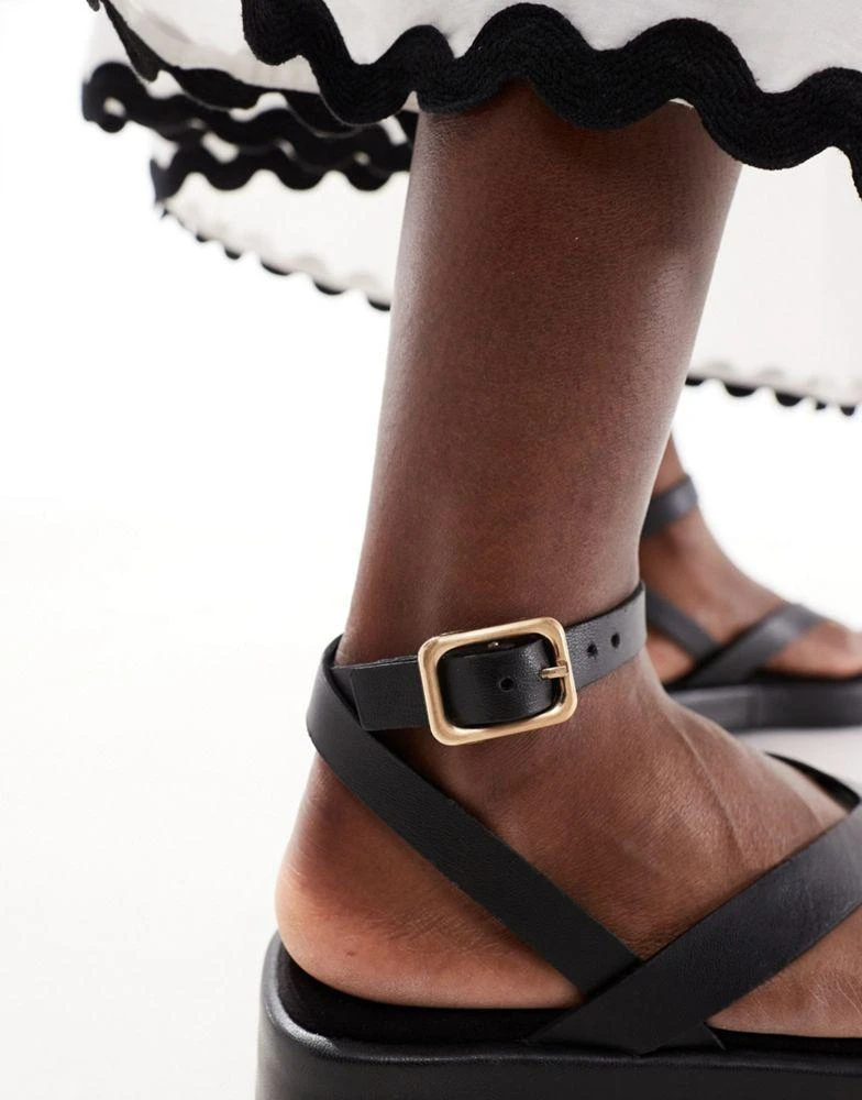 Mango Mango thong sandal in black 2