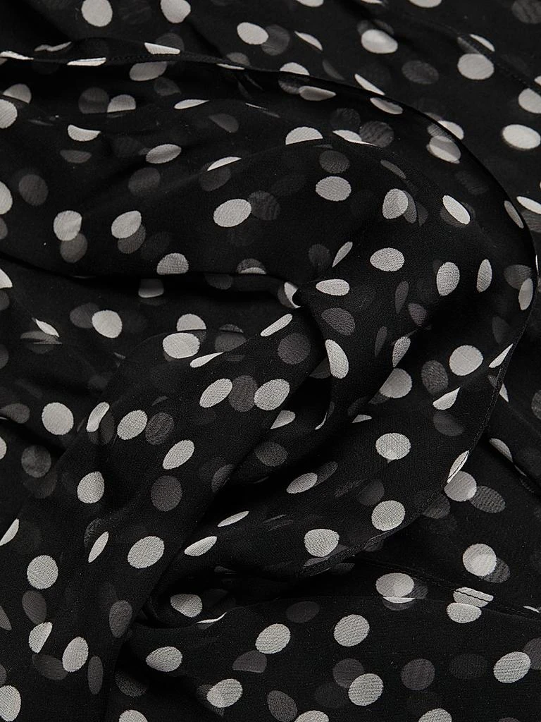 Dolce & Gabbana Sheer Polka Dot Chiffon Silk One-Shoulder Midi Dress -  Dresses & Skirts - Free Shipping