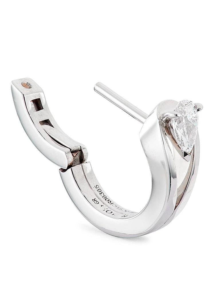 Repossi Serti Inversé 18K White Gold 
Diamond Single Hoop Earring 3