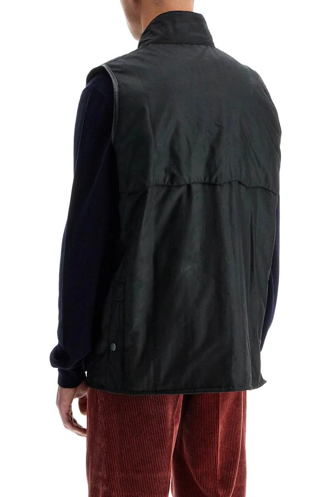 Barbour waxed cotton vest for men 3