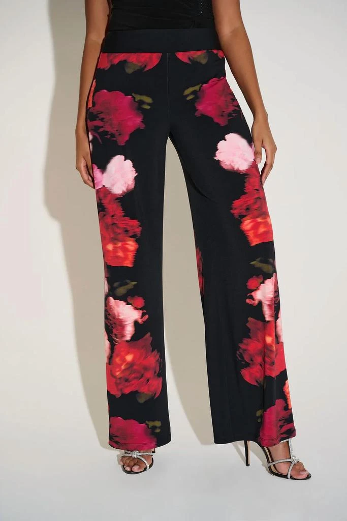 JOSEPH RIBKOFF Joseph Ribkoff - Floral Print Pull-on Wide Leg Pants