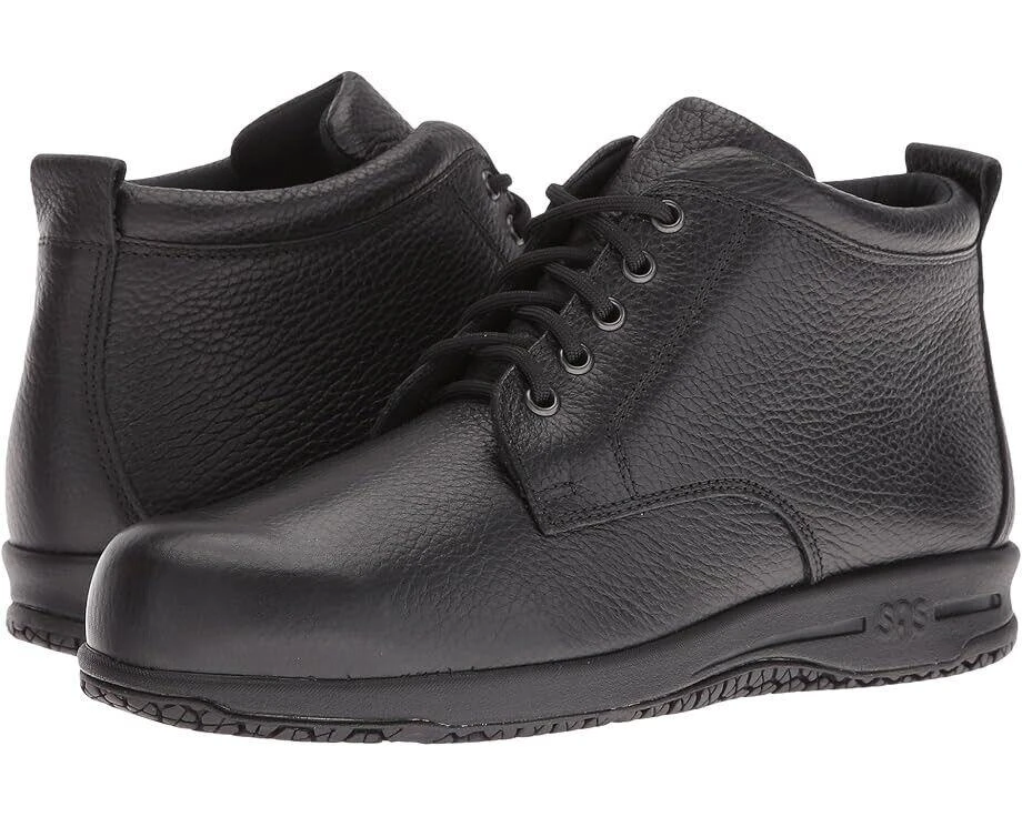 SAS Alpine Boot Women's US 7.5 Black Leather Non Slip Ankle Chukka EEE3829 1