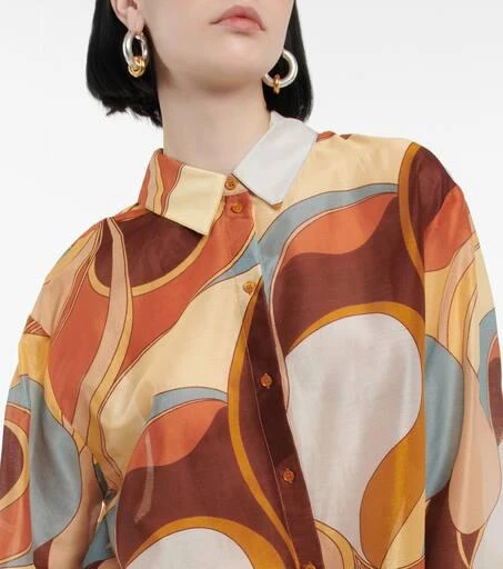 SIR. Printed cotton and silk shirt 4