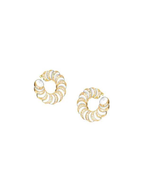 Gabi Rielle Shining Moment 14K Gold Vermiel & Cubic Zirconia Stud Earrings 1