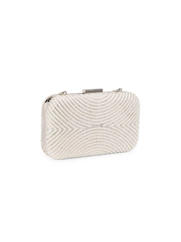 La Regale Faux Pearl & Faux Crystal Embellished Clutch 3