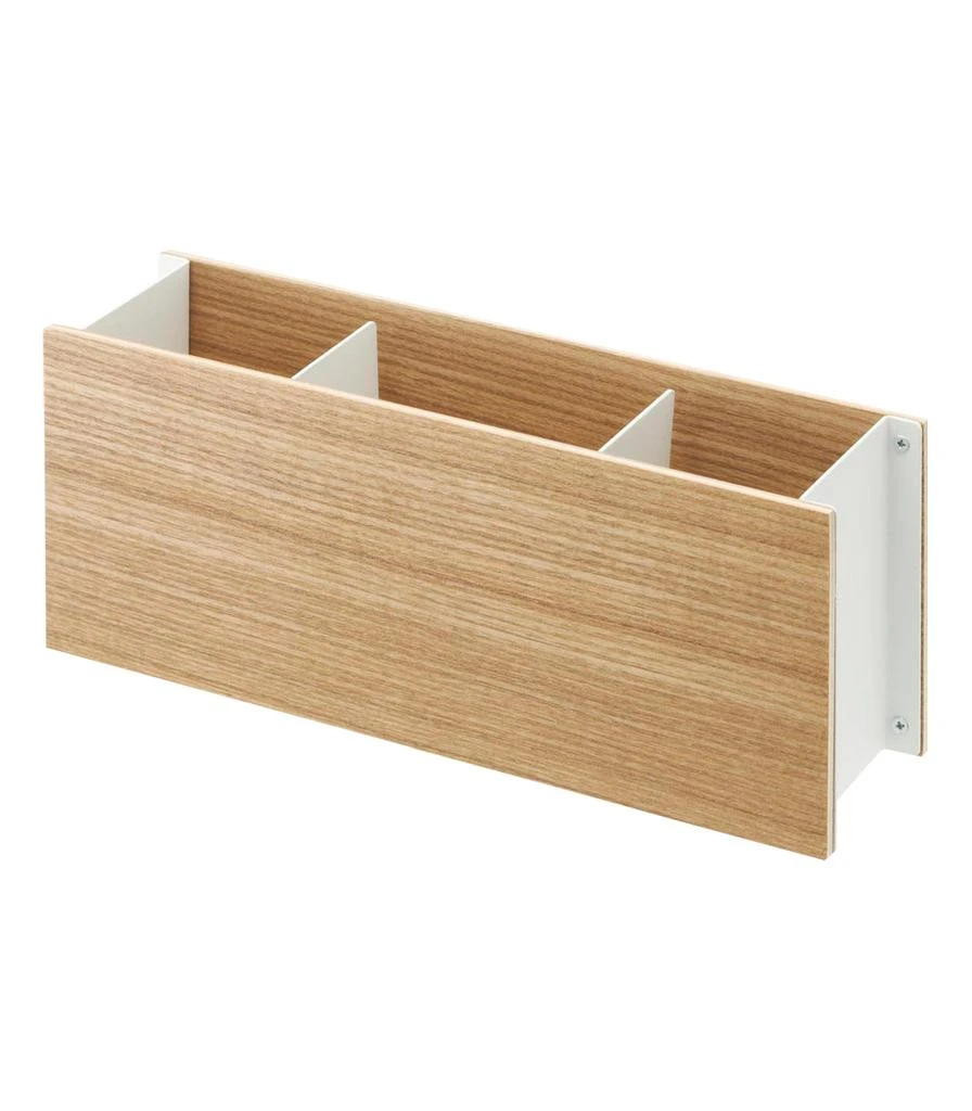 Yamazaki Home Desk Organizer - Two Sizes, Steel + Wood, Small, No Assembly 1
