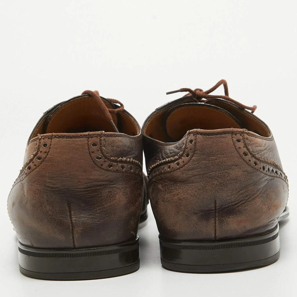 Gucci Gucci Brown Leather Lace Up Brogue Oxfords Size 44.5 5