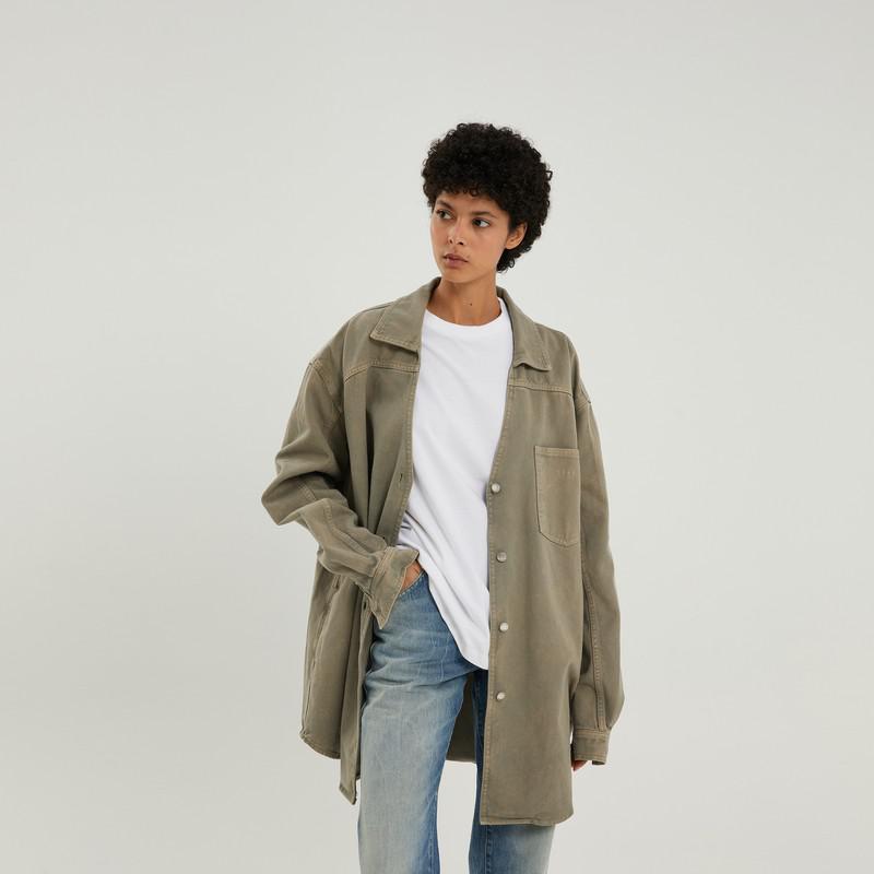 1989 STUDIO Light brown denim overshirt