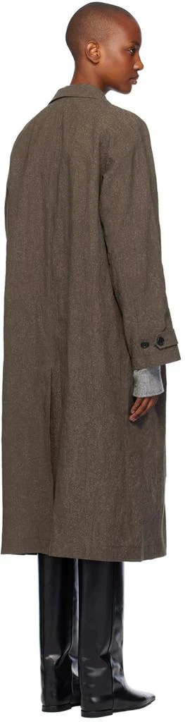 UMBER POSTPAST Brown Salt Dyed Cotton Long Coat 3