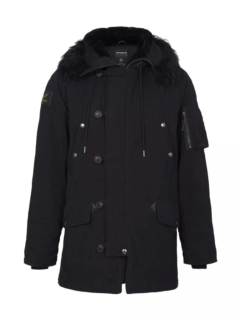 Avirex Snorkel Shearling-Trimmed Flight Coat 1