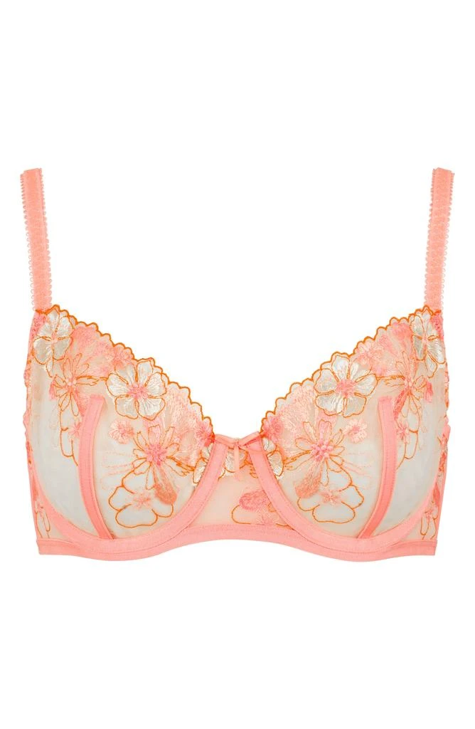 Love, Vera Floral Embrodiered Underwire Demi Bra 3