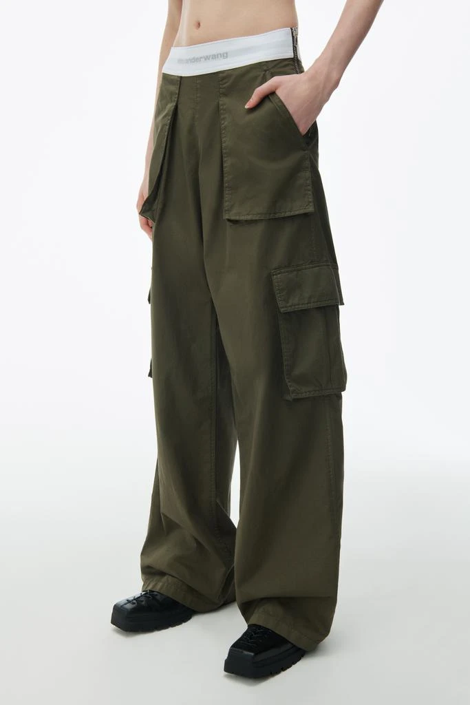 Alexander Wang mid-rise cargo rave pants in cotton twill 3