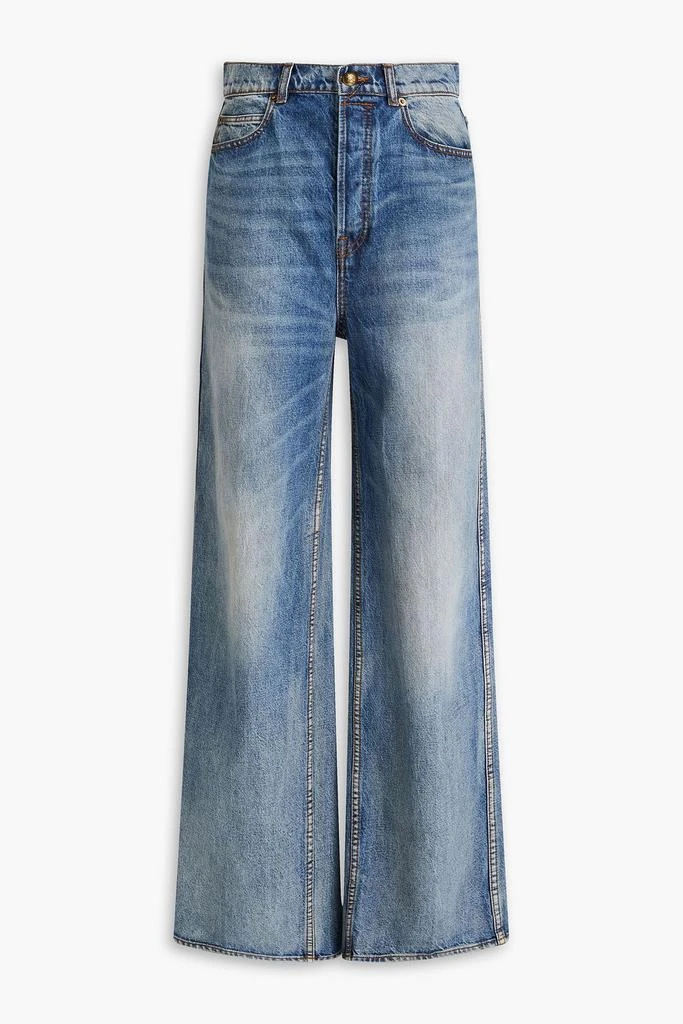 Zimmermann Faded high-rise wide-leg jeans