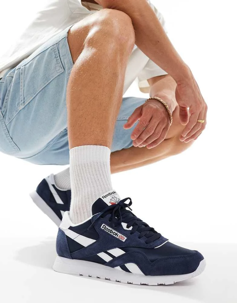 Reebok Reebok Classic Nylon trainers in navy 4
