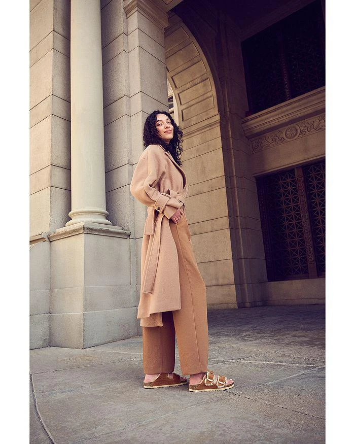 Birkenstock Women's Big Buckle Arizona Shearling Slide Sandals