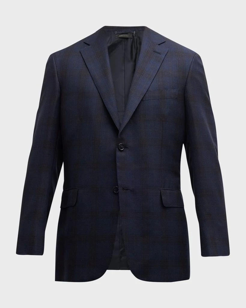 Brioni Men's Plaid Wool Sport Coat 1