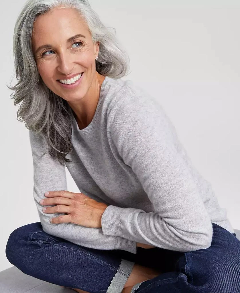 Charter Club 100% Cashmere Women's Long-Sleeve Crewneck Sweater, Created for Macy's 3