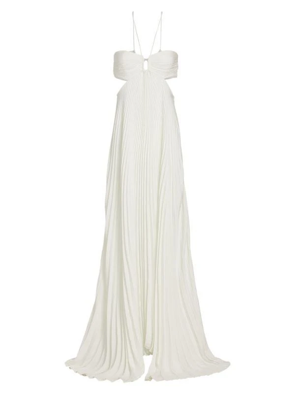 A.L.C. Moira Pleated Cutout Gown 5