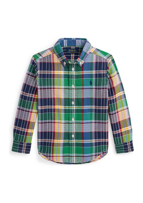 Ralph Lauren Lauren Childrenswear Baby Boys Plaid Cotton Oxford Shirt