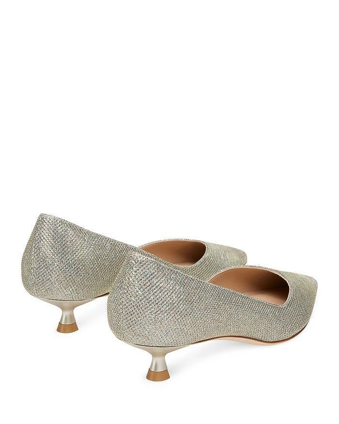 Stuart Weitzman Women's Eva Kitten Heel Pumps 4