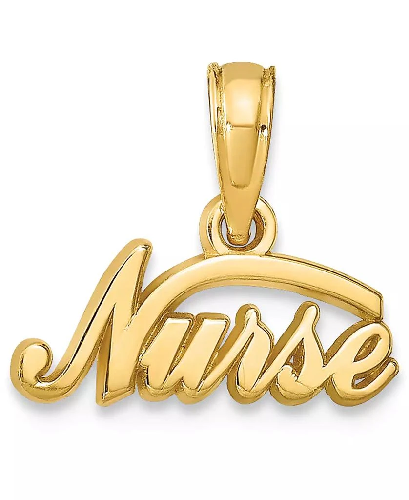 Macy's Nurse Charm Pendant in 14k Yellow Gold 1