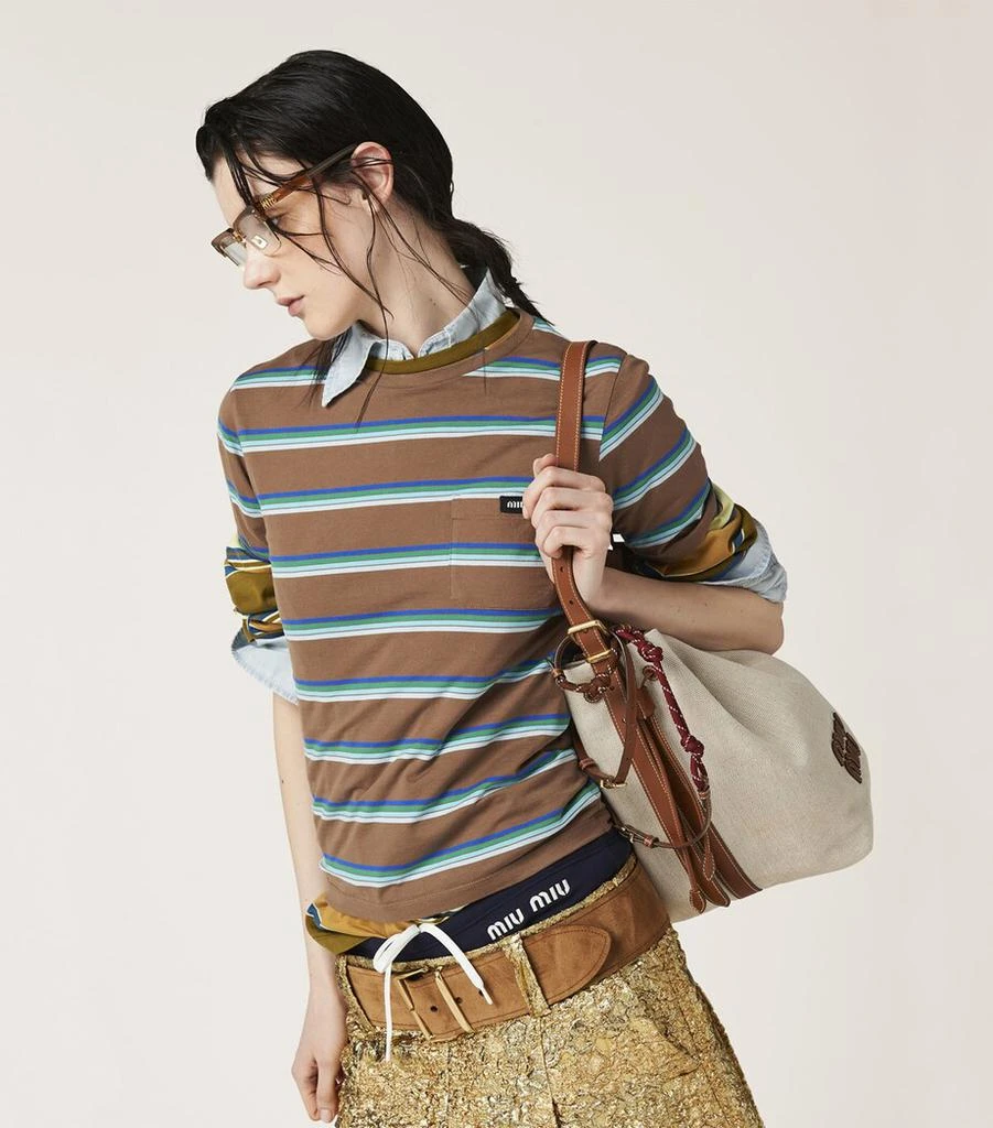 Miu Miu Cotton Striped T-Shirt 3