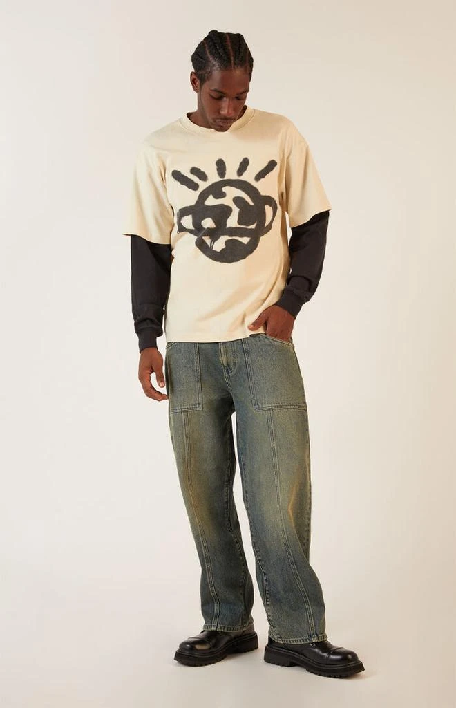 PacSun Planet Layered Long Sleeve T-Shirt 4