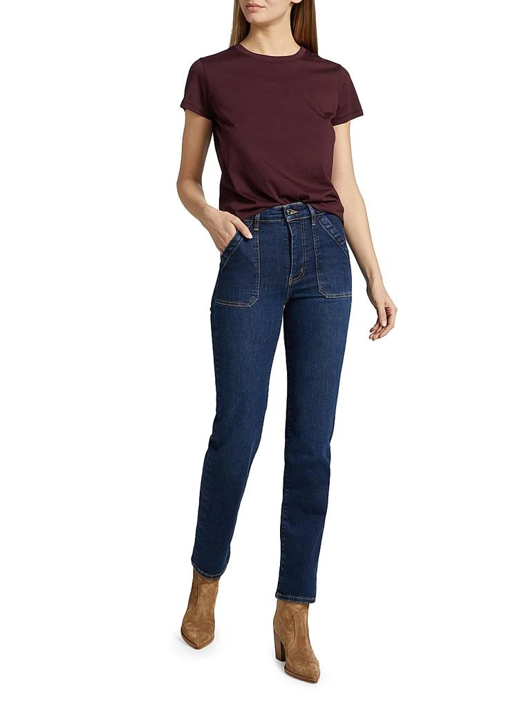 FRAME Utility Mid-Rise Straight Jeans 2