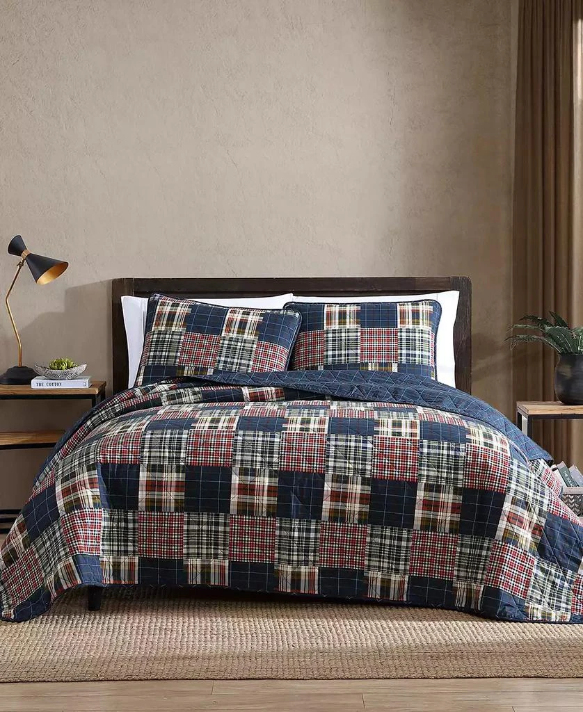 Eddie Bauer Madrona Plaid Reversible 3-Piece Quilt Set 1