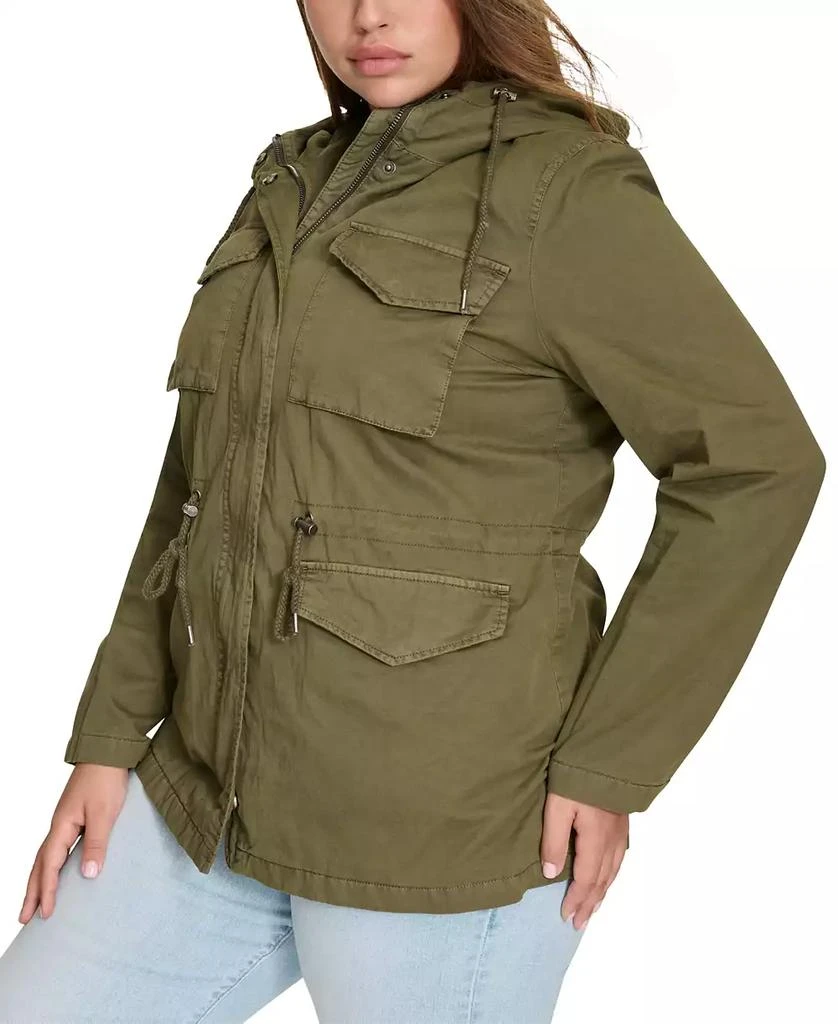 Levi's Plus Size Cotton Hooded Military Zip-Front Jacket 3