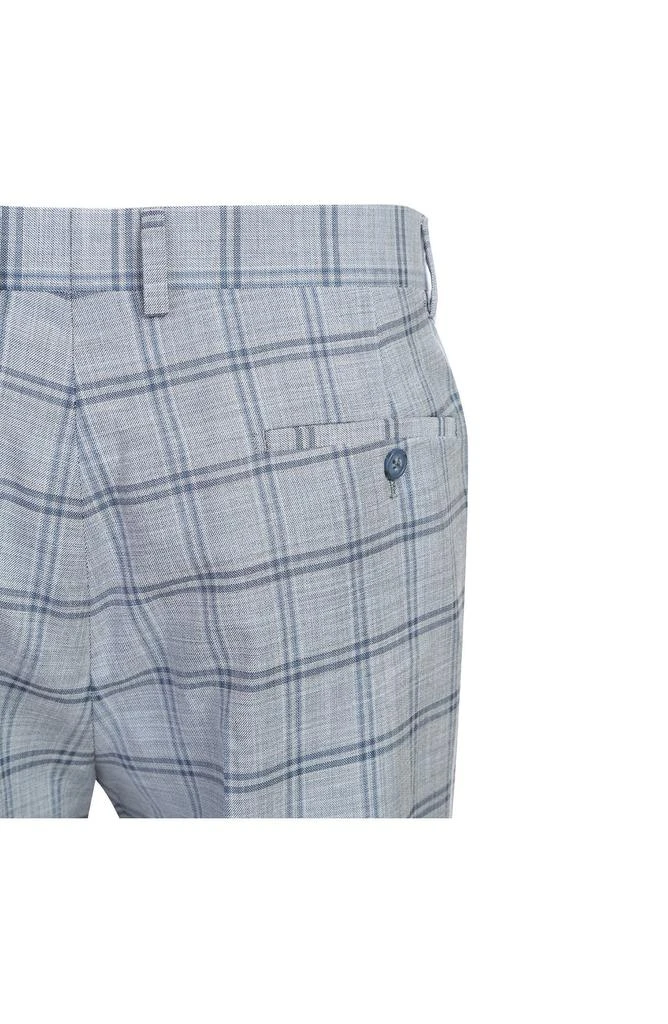 English Laundry Plaid Grey 
Blue Mélange Suit 10