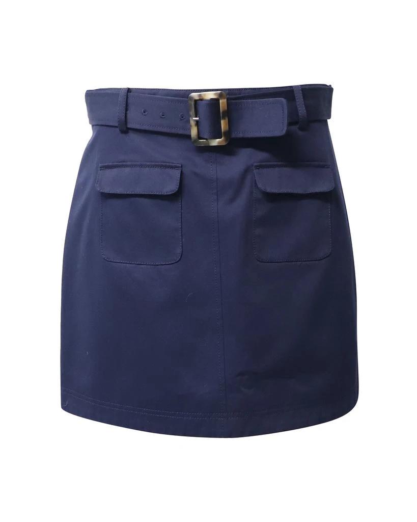 ALEXACHUNG Alexa Chung Patch Pocket Mini Skirt in Navy Blue Cotton 1
