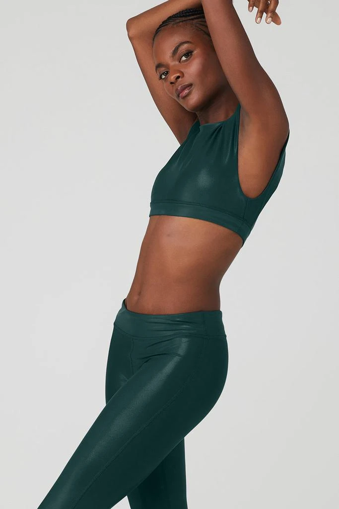 Alo Super Shine Flash Bra - Midnight Green 3