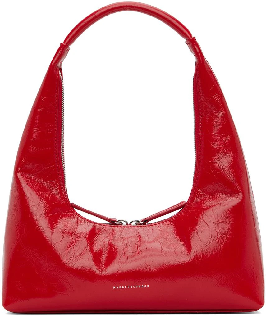Marge Sherwood Red Leather Shoulder Bag 1