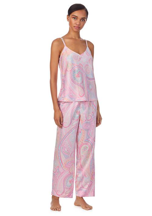 Ralph Lauren Double Strap V-Neck Ankle Pant Pajama Set