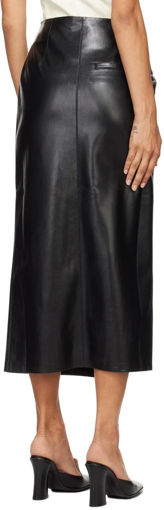 Nanushka Black Carola Vegan Leather Maxi Skirt 3