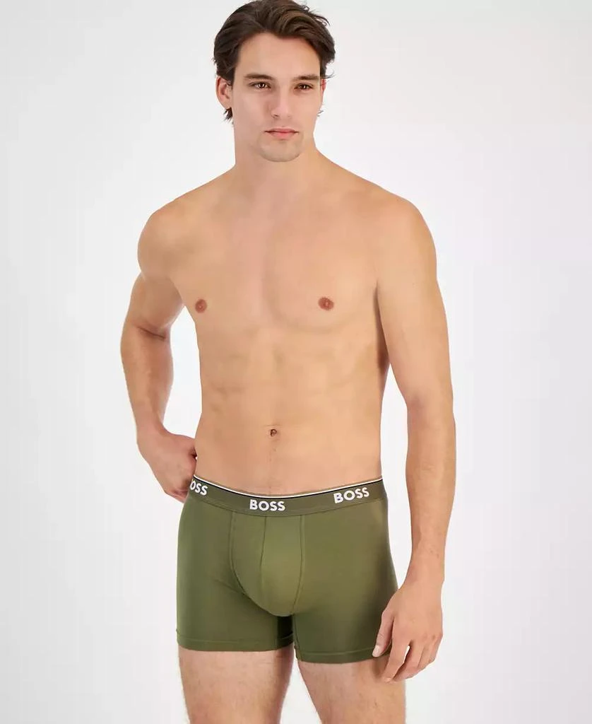 Hugo Boss BOSS by Men's Power 3-Pk. Tipped Logo Waistband Boxer Briefs 2