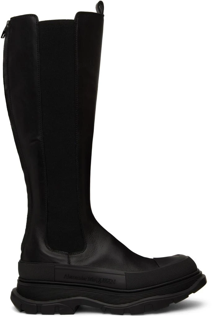 Alexander McQueen Black Tread Slick Boots 1