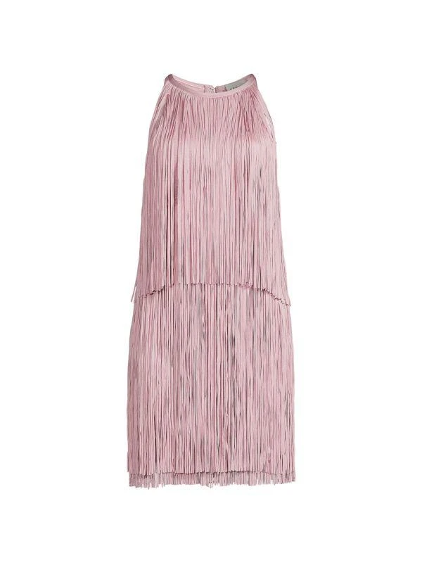 Herve Leger Tiered Fringe Mini Shift Dress 3