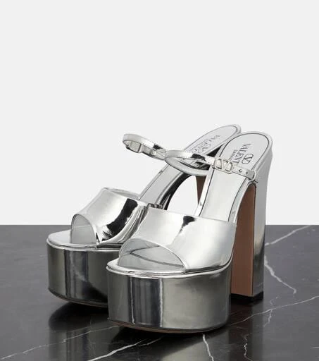 Valentino Tan-Go 155 patent leather platform mules 5