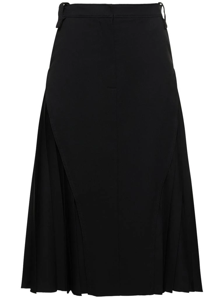 FERRARI Wool Blend Midi Skirt With Pleats 1