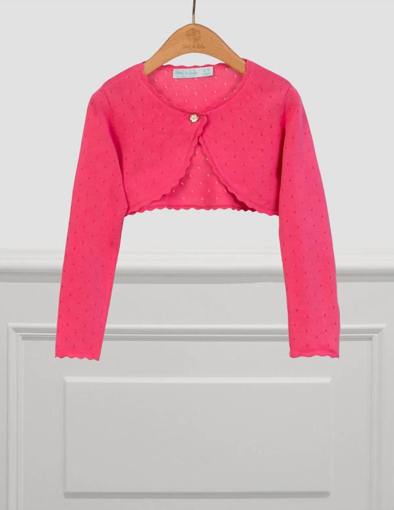Abel & Lula Abel & Lula - Delicate Bubblegum Knit Cardigan