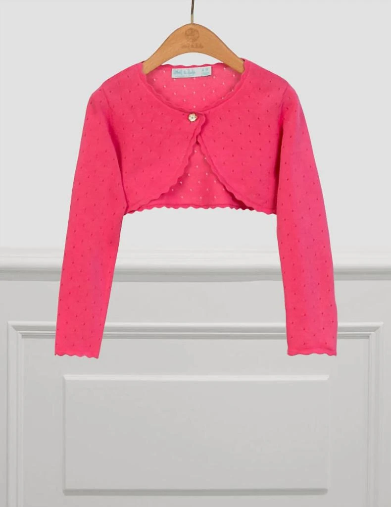 Abel & Lula Abel & Lula - Delicate Bubblegum Knit Cardigan 1