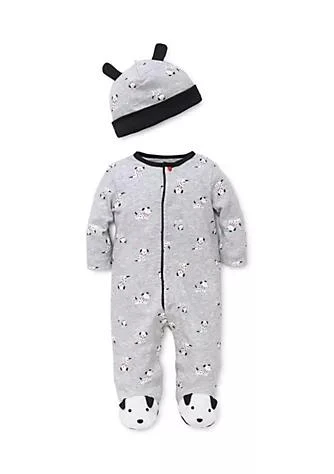 Little Me Baby Boys Dalmatian Print Footie with Hat Set