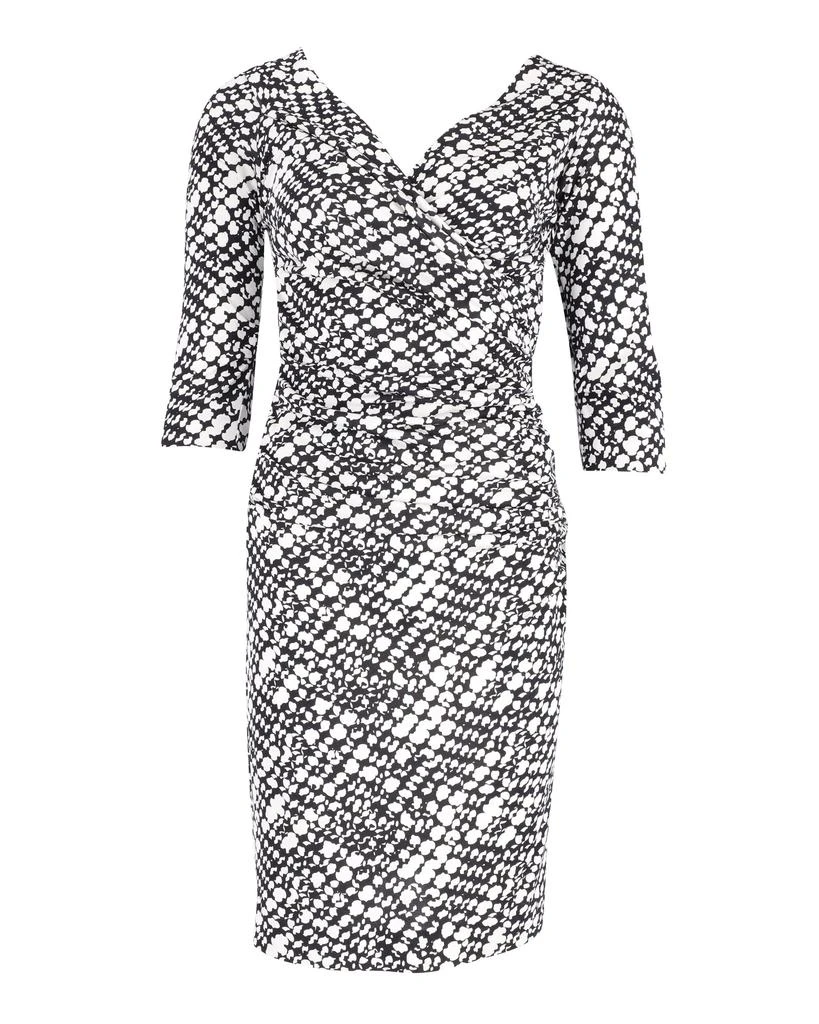Diane von Furstenberg Printed Wrap Dress in Black Silk 1