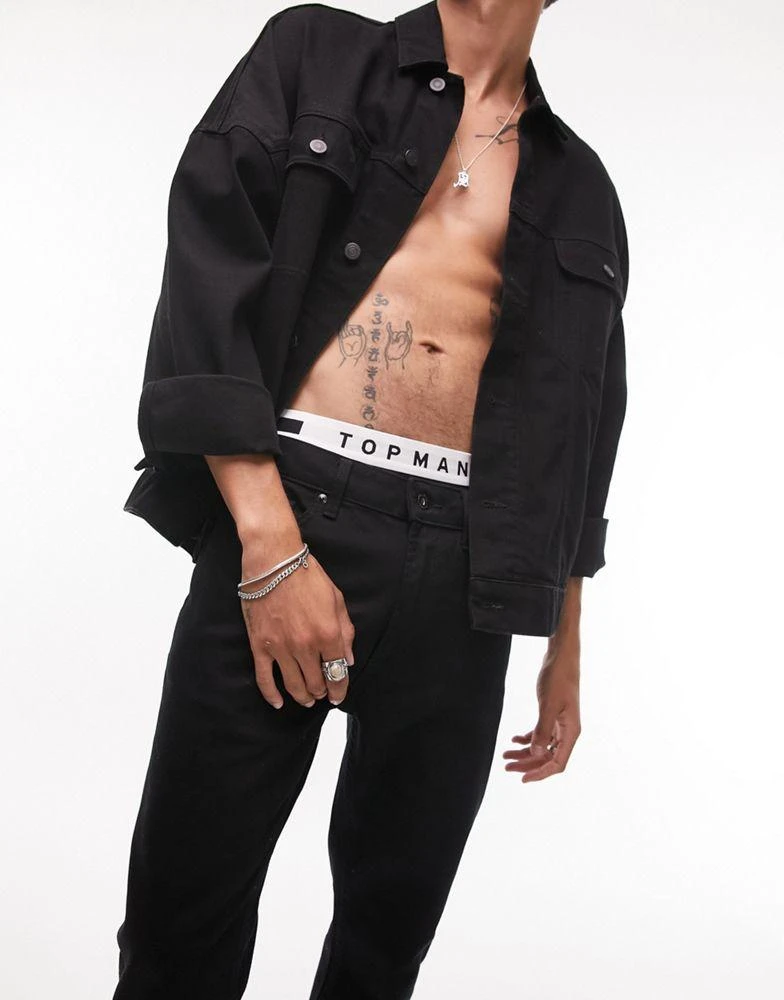 Topman Topman stretch skinny jeans in black 4