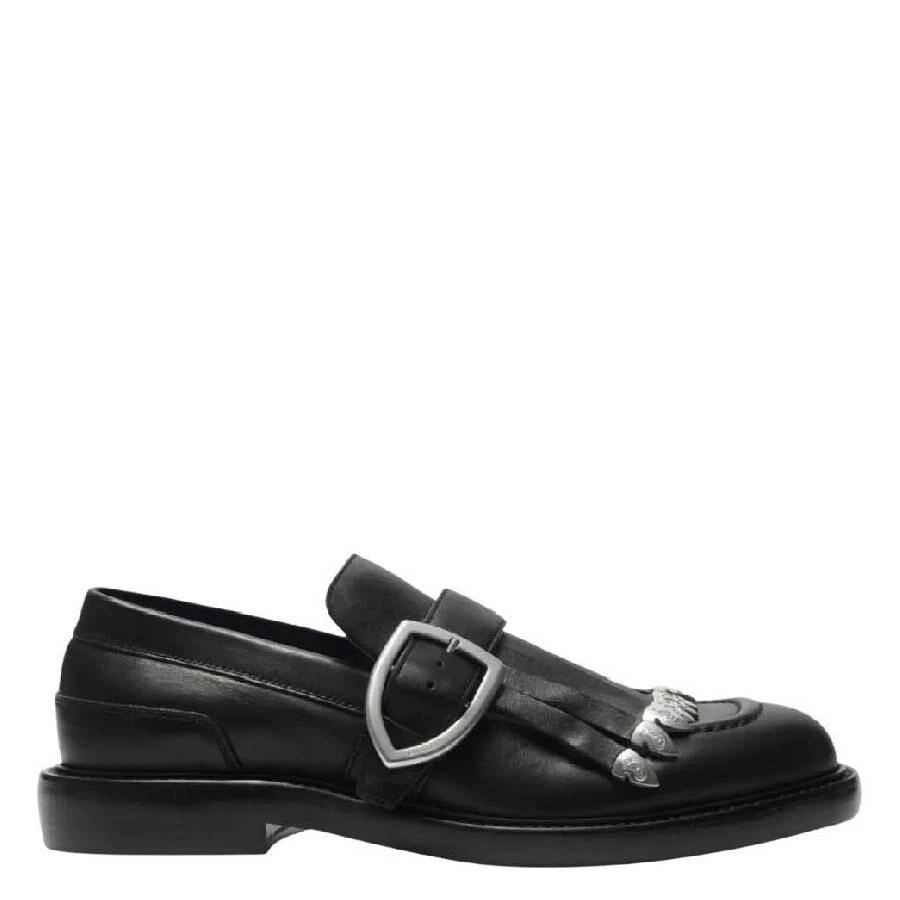 Burberry Cobble Fringe Detailing Leather Loafers 1