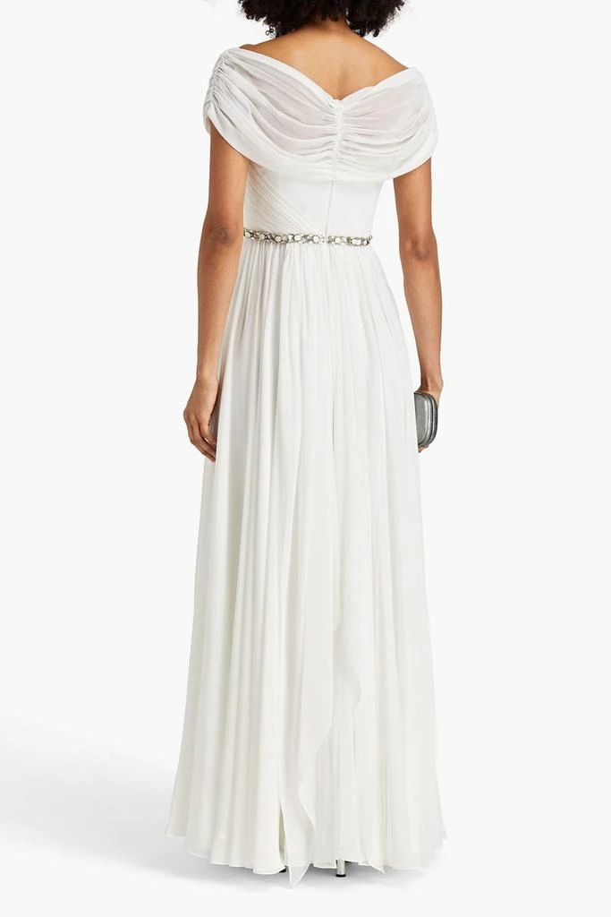 Jenny Packham Crystal-embellished chiffon bridal gown 3